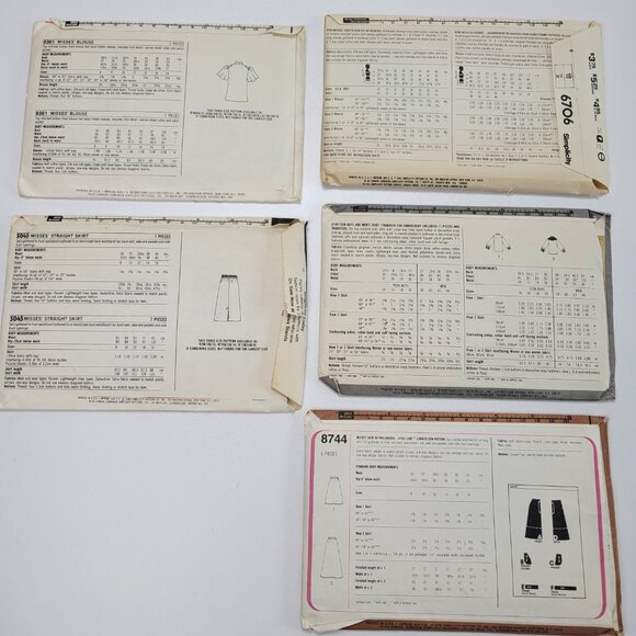 Lot of 21 Vintage Sewing Patterns Womens, Teens, Men Mixed  Brands - Picture 9 of 9